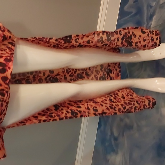 Sheer leopard print 2 piece skirt and top - Picture 7 of 12